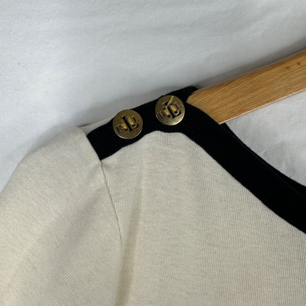 Lauren Ralph Lauren Tan 3/4 Sleeve Top Size XL SOLD AS IS - Picture 5 of 7